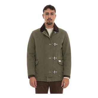 Fay Abrigo con Cierre de Gancho - Jackets - Hombre - Verde - 2XL