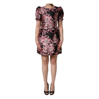 Dolce & Gabbana Short Dresses, female, Multicolor, Size: 2XS Floral Brocade A-line Mini Dress