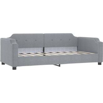 vidaXL Sof&aacute; Cama Sin Colch&oacute;n Tela Gris Claro 90x190 Cm Vidaxl