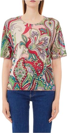 Liu Jo Trui met dierenprint en lurex - Dames - Ronde hals truien - Veelkleurig - XL - Truien & Vesten
