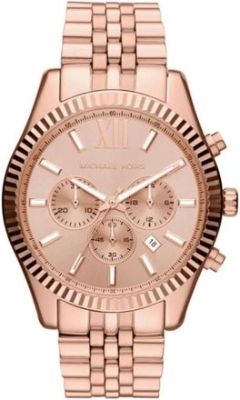 Michael Kors Rosegoud RVS horloge - Heren - Horloges - Roze - ONE Size - Accessoires