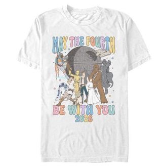 Star Wars Mens Star Wars May The Fourth Be 2026 Graphic T-Shirt in White at Nordstrom, Size Xxx-Large