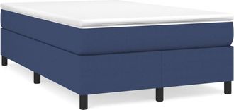vidaXL Cama Box Spring Con Colch&oacute;n Tela Azul 120x190 Cm Vidaxl