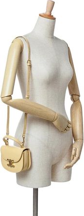 Celine Hobo Bags - 2002 Mini Triomphe Leather Besace Clea Satchel - Gr. unisize - in Gelb - für Damen