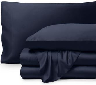 Bare Home Cooling Rayon Sheet Set in Midnight Blue at Nordstrom, Size Queen