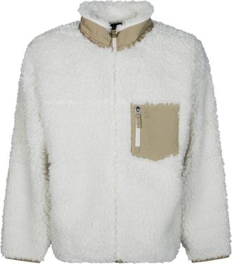 Polo Ralph Lauren Shaggy Hi Pile Full Zip - Heren - Fleece jassen - Wit - L - Polyester - Fitness