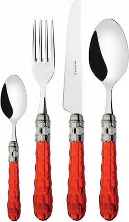 Bugatti Conjunto De 24 Piezas En La Galer&iacute;a Roja Transparente De Caja En Caja Cristallo Ghiera Cromata Bugatti