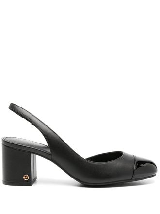 Michael Michael Kors 65mm block-heel slingback pumps - women - Polyurethane/Calf Leather/Calf Leather/Rubber - 10 - Black