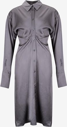 Toteme Midi-Satinhemd mit Fledermaus&auml;rmeln Slouch