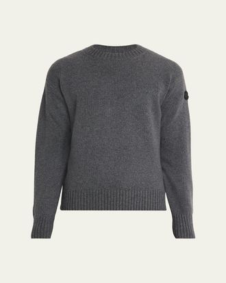 Moncler Mens Wool and Cashmere Crewneck Sweater