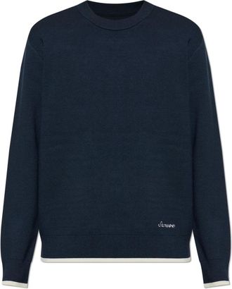Sams&oslash;e & Sams&oslash;e Round-neck Knitwear, male, Blue, Size: XL Sarico Sweater