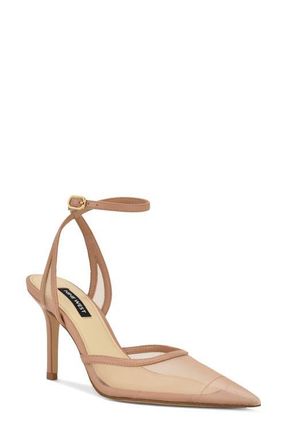 Nine West Gullia Ankle Strap Pump in Light Natural at Nordstrom, Size 9.5
