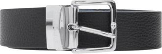 Dsquared2 Omkeerbare Leren Riem met Emaille Gesp - Heren - Riemen - Zwart - 95 CM - Leer - Accessoires