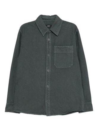 A.P.C. chest pouch pocket shirt jacket - Grey