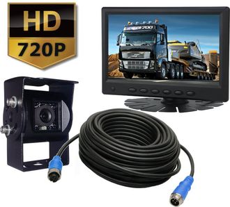 OEM Kit De C&aacute;mara De Marcha Atr&aacute;s Ahd 720p + Monitor De 7 12v/24v 15m 4 Pines