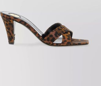 Saint Laurent jill mules in animal print