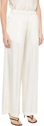 Forte_Forte Wide Trousers, female, White, Size: XS Mypants Yogurt Trousers