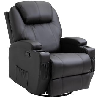 HOMCOM 8-Point Massage Recliner Chair Sofa Rocking Swivel W/ Remote Control | TJ Hughes