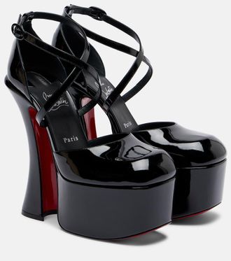 Christian Louboutin Aquadorcet patent leather platform pumps