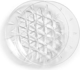 OEM Juego De Platos De Picnic Sagaform, 2 Piezas, Acr&iacute;lico Transparente, Di&aacute;metro 26 Cm