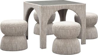 TOV Furniture Tov Furniture Tomlin Game Table & Ottoman Set
