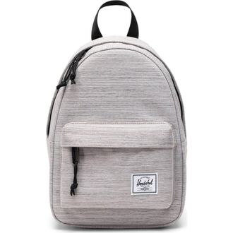 Herschel Classic Mini Backpack in Light Grey Crosshatch at Nordstrom Rack