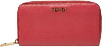 Fendi Pink Leather Coin Purse/Coin Case (Pre-Owned)