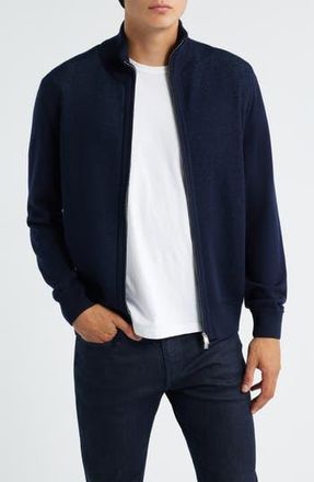 BOSS Illarione Mixed Media Jacket in Dark Blue at Nordstrom Rack, Size X-Large