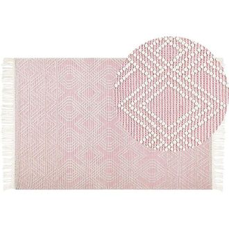 Beliani Rug ADANA Pink 200 x 300 cm Wool