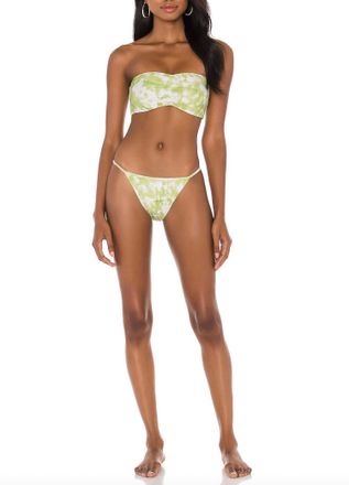 Faithfull The Brand Marseille Top In Roos Tie Dye Lime