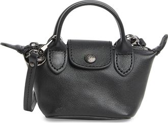 Longchamp Le Pliage Cuir Nano Crossbody Bag in Black at Nordstrom Rack