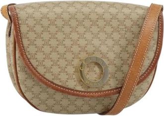Celine Pre-owned Vintage Cross Body Bag - Dames - Vintage Schoudertas - Beige - ONE Size - Leer - Vintage
