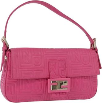 Fendi Pre-owned Vintage Schoudertas - Dames - Vintage Schoudertas - Roze - ONE Size - Leer - Vintage