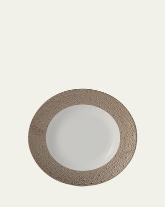 Bernardaud Ecume Platinum Rim Soup Plate, 9