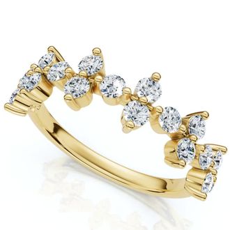 Pompeii3 1/2Ct Round Diamond Wedding Ring Stackable Wedding Band 14k Gold Lab Grown