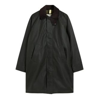 Brixtol Textiles Hayden Waxed Long Jacket - Heren - Parka Jassen - Groen - XL - Katoen - Jassen