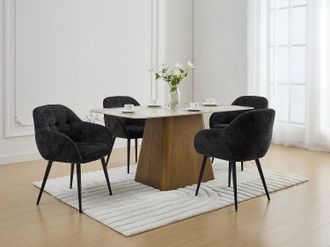 Pascal Morabito Sedia con braccioli in Tessuto testurizzato e Metallo Nero - Lotto di 2 - LASSANDRA di PASCAL MORABITO