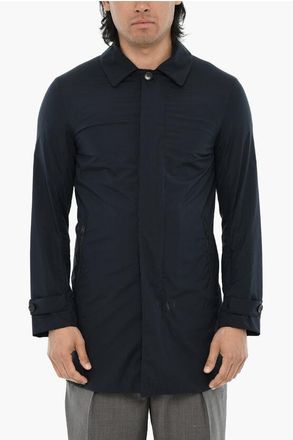 Woolrich Stretch Nylon Coat With Concealed Button Fastening size S