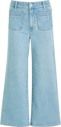 Paige Sasha Cropped Wide-leg Jeans - Light Blue - 25 (W25 / UK6 / XS)