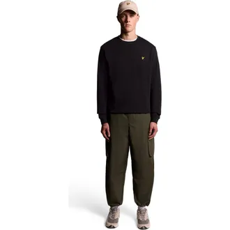 Lyle & Scott Crew Neck Sweater in Jet Black at Nordstrom, Size Xx-Large