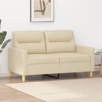 vidaXL Sof&aacute; De 2 Plazas De Tela Color Crema 120 Cm Vidaxl