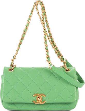 Chanel Borsa trapuntata con catena anni 2020 - Verde