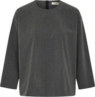 Inwear Melange Long Sleeve Top - Dames - Longsleeves - Grijs - S - Leer - Tops
