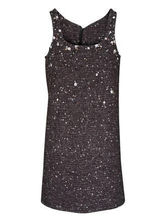 Dorothee Schumacher embellished mini dress - Brown