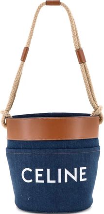 Celine Rope Denim Small bucket bag - Blauw