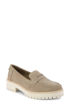 Toms Cara Platform Penny Loafer in Medium Beige at Nordstrom, Size 5.5