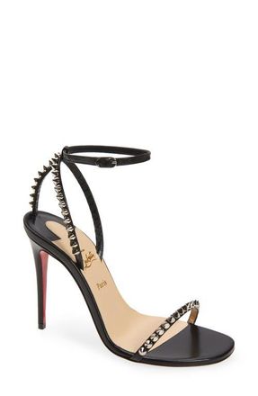 Christian Louboutin So Me Studded Sandal in Black at Nordstrom, Size 10.5Us