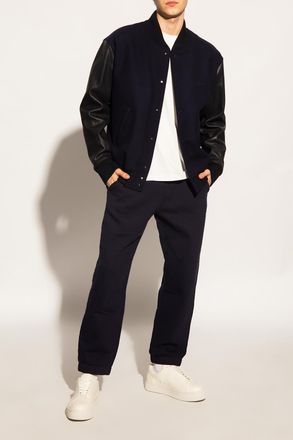Golden Goose Jacket In Contrasting Fabrics, Mens, Navy Blue