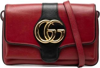 Gucci Pre-owned Cross Body Bags, female, Red, Size: ONE SIZE Pre-owned Leather Crossbody Bag
