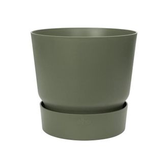 ELHO Maceta Redonda Greenville 25 - Exterior - &Oslash; 24,48 X H 23,31 Cm - Verde Hoja - Elho